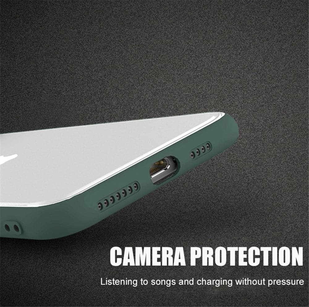 iPhone 11 Pro Cover - Green - Translucent Matte Shockproof Camera Slide Protection Case