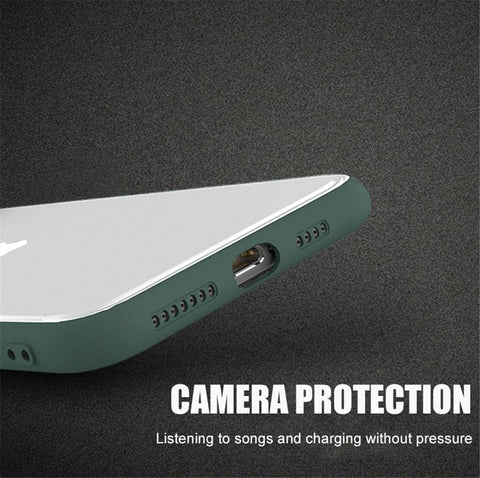 iPhone 11 Pro Max Cover - Green - Translucent Matte Shockproof Camera Slide Protection Case