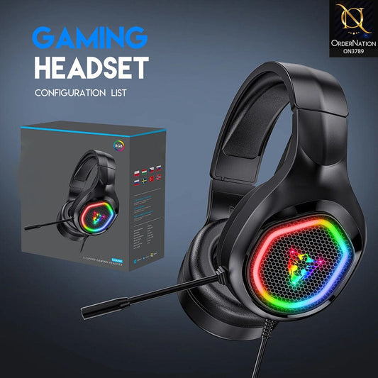 3D Stereo G500 Comfortable Noise Gaming Headphones Wired Game Headset with RGB LED Light With Mic ( Not Wireless/Bluetooth )
