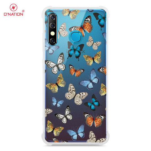 Infinix Hot 8 Cover - O'Nation Butterfly Dreams Series - 9 Designs - Clear Phone Case - Soft Silicon Borders