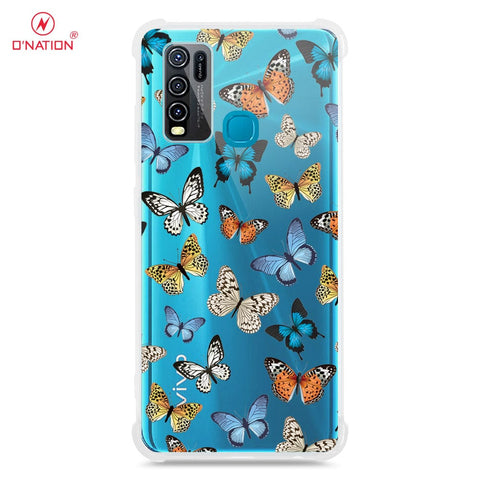 Vivo Y30 Cover - O'Nation Butterfly Dreams Series - 9 Designs - Clear Phone Case - Soft Silicon Borders