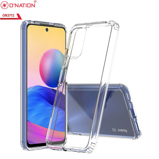 Xiaomi Redmi Note 10 5G Cover  - ONation Crystal Series - Premium Quality Clear Case No Yellowing Back With Smart Shockproof Cushions