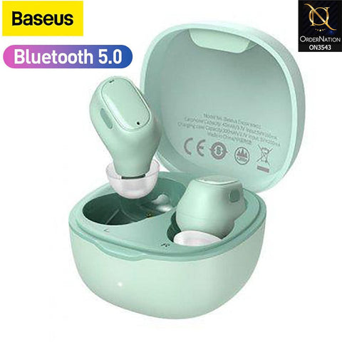 Baseus WM01 TWS Bluetooth 5.0 Headset Earphone - Green