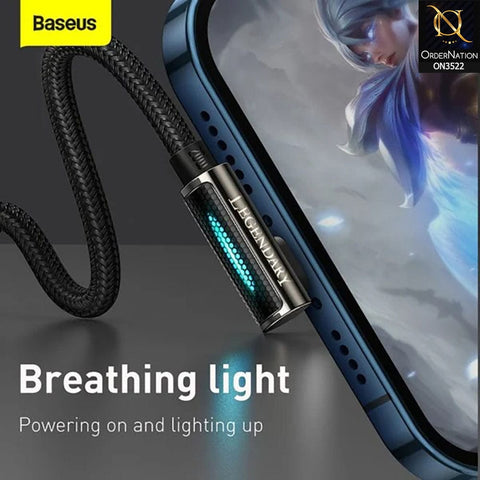 Baseus Legend Elbow TypeC to Ip Cable 20W 1m Fast Charging Cable - Black
