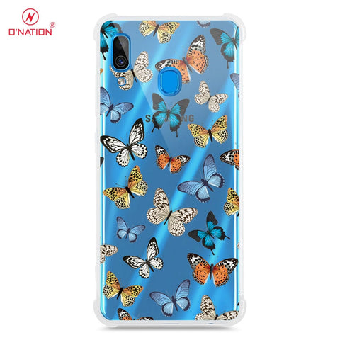 Samsung Galaxy A20 Cover - O'Nation Butterfly Dreams Series - 9 Designs - Clear Phone Case - Soft Silicon Borders