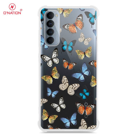 Oppo Reno 4 Pro Cover - O'Nation Butterfly Dreams Series - 9 Designs - Clear Phone Case - Soft Silicon Borders U7