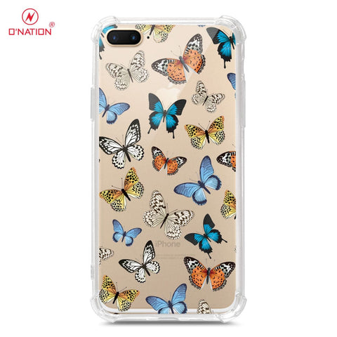 iPhone 8 Plus / 7 Plus Cover - O'Nation Butterfly Dreams Series - 9 Designs - Clear Phone Case - Soft Silicon Borders