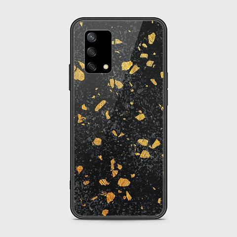 Oppo Reno 6 Lite Cover - Black Marble Series - HQ Ultra Shine Premium Infinity Glass Soft Silicon Borders Case