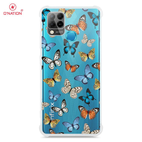 Infinix Hot 10T Cover - O'Nation Butterfly Dreams Series - 9 Designs - Clear Phone Case - Soft Silicon Borders