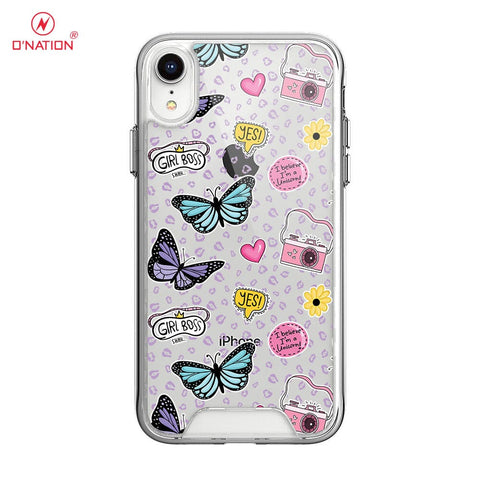 iPhone XR Cover - O'Nation Butterfly Dreams Series - 9 Designs - Clear Phone Case - Soft Silicon Borders U12
