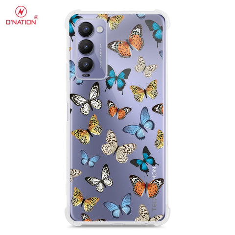 Tecno Camon 18P Cover - O'Nation Butterfly Dreams Series - 9 Designs - Clear Phone Case - Soft Silicon Borders