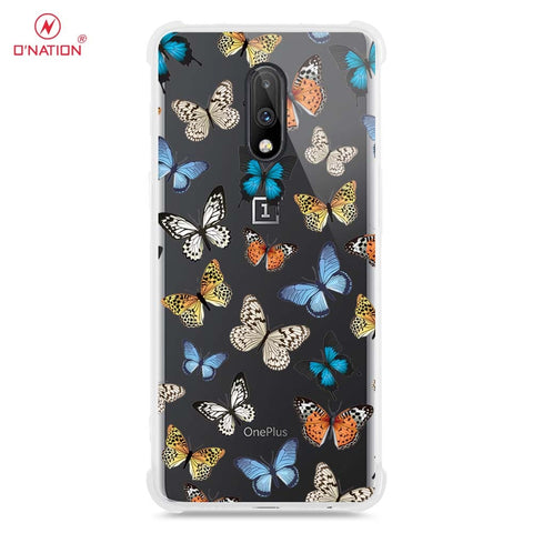 OnePlus 7 Cover - O'Nation Butterfly Dreams Series - 9 Designs - Clear Phone Case - Soft Silicon Borders