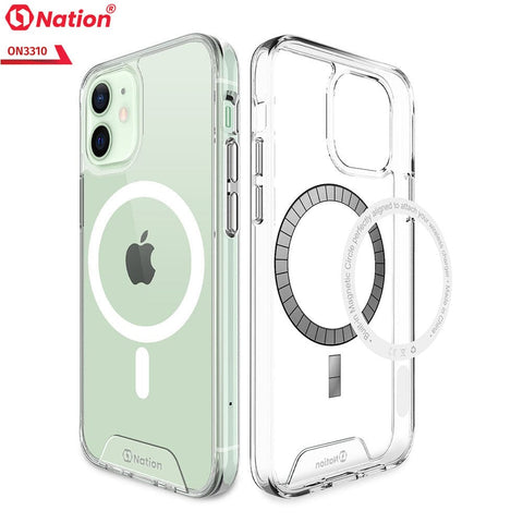 iPhone 12 Cover - ONation MagSafe Series - Premium Quality No Yellowing Drop Tested Tpu+Pc Clear Soft Edges