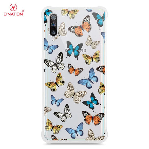 Samsung galaxy A70s Cover - O'Nation Butterfly Dreams Series - 9 Designs - Clear Phone Case - Soft Silicon Borders