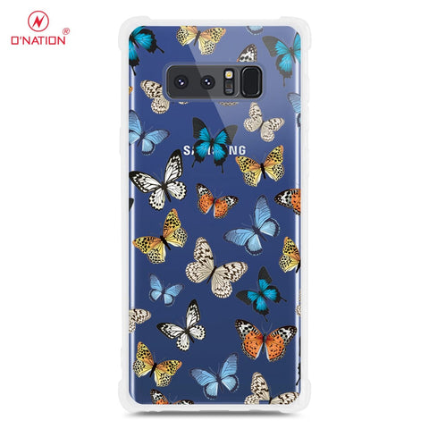 Samsung Galaxy Note 8 Cover - O'Nation Butterfly Dreams Series - 9 Designs - Clear Phone Case - Soft Silicon Borders