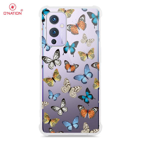 OnePlus 9 Cover - O'Nation Butterfly Dreams Series - 9 Designs - Clear Phone Case - Soft Silicon Borders