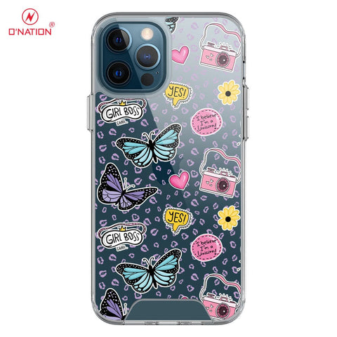 iPhone 12 Pro Max Cover - O'Nation Butterfly Dreams Series - 9 Designs - Clear Phone Case - Soft Silicon Borders