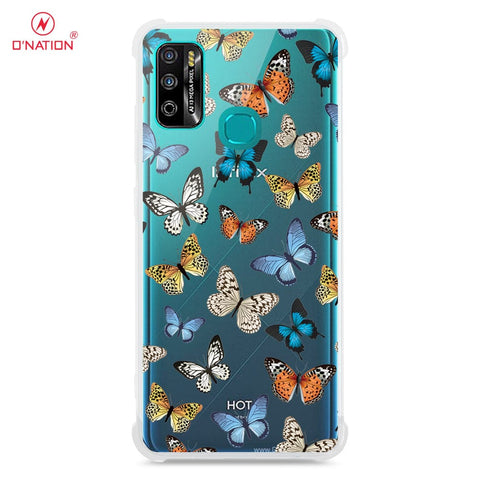 Infinix Hot 9 Play Cover - O'Nation Butterfly Dreams Series - 9 Designs - Clear Phone Case - Soft Silicon Borders