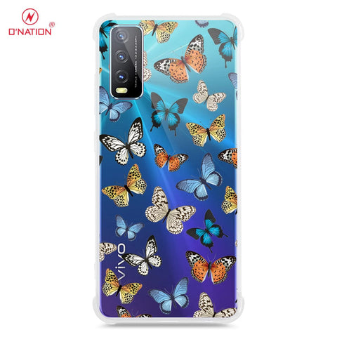 Vivo Y20i Cover - O'Nation Butterfly Dreams Series - 9 Designs - Clear Phone Case - Soft Silicon Borders