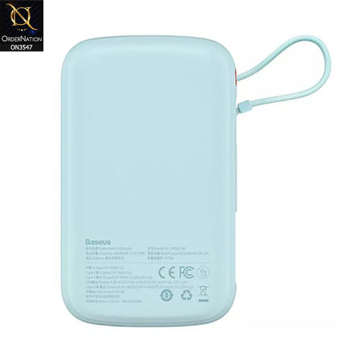 Baseus Qpow Pro Digital Display 22.5W 10,000mah TypeC Cable - Blue