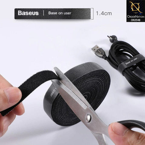 Baseus Rainbow Circle Velcro Straps To Organizing Cables Reuseable 1M