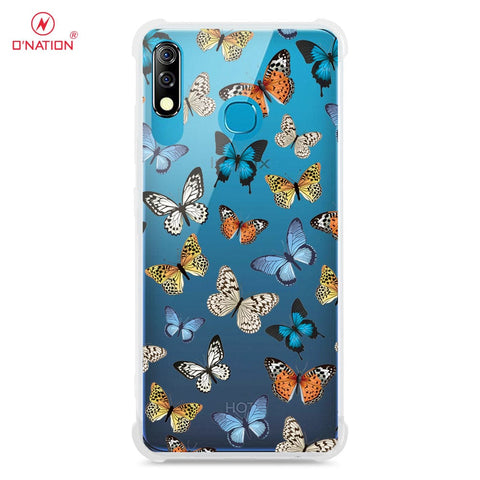 Infinix Hot 8 Lite Cover - O'Nation Butterfly Dreams Series - 9 Designs - Clear Phone Case - Soft Silicon Borders