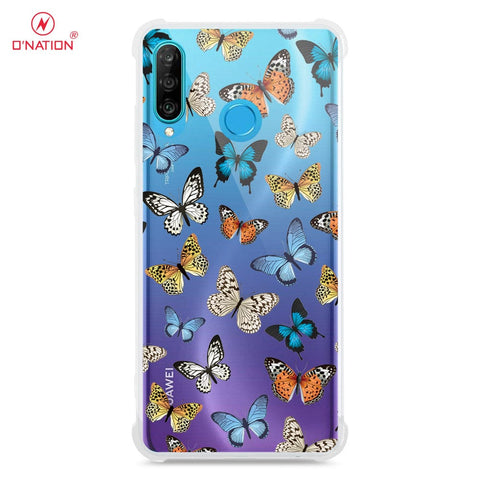 Huawei P30 Lite Cover - O'Nation Butterfly Dreams Series - 9 Designs - Clear Phone Case - Soft Silicon Borders