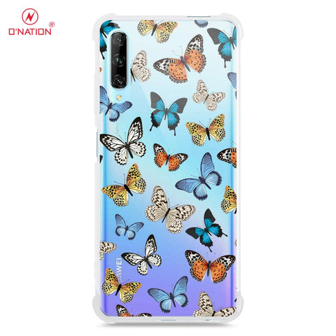 Huawei Y9s Cover - O'Nation Butterfly Dreams Series - 9 Designs - Clear Phone Case - Soft Silicon Borders