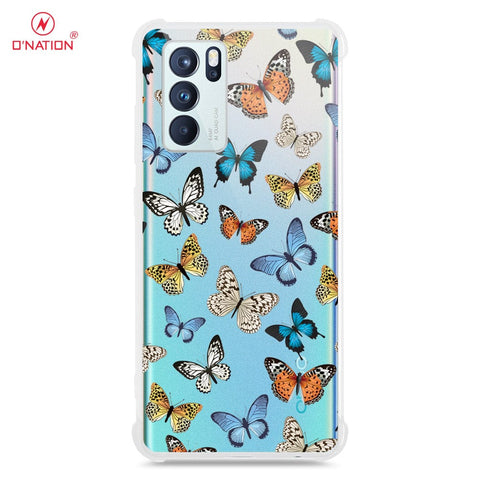 Oppo Reno 6 Pro 5G Cover - O'Nation Butterfly Dreams Series - 9 Designs - Clear Phone Case - Soft Silicon Borders