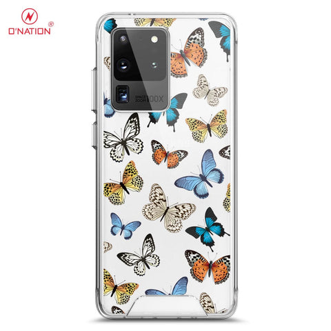 Samsung Galaxy S20 Ultra Cover - O'Nation Butterfly Dreams Series - 9 Designs - Clear Phone Case - Soft Silicon Borders