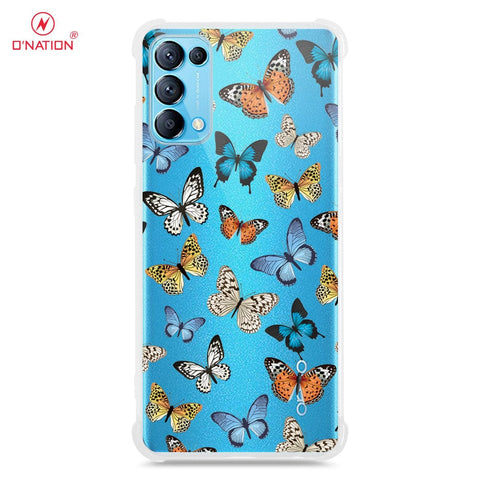 Oppo Reno 4 Cover - O'Nation Butterfly Dreams Series - 9 Designs - Clear Phone Case - Soft Silicon Borders