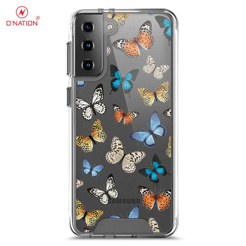 Samsung Galaxy S21 Plus 5G Cover - O'Nation Butterfly Dreams Series - 9 Designs - Clear Phone Case - Soft Silicon Borders