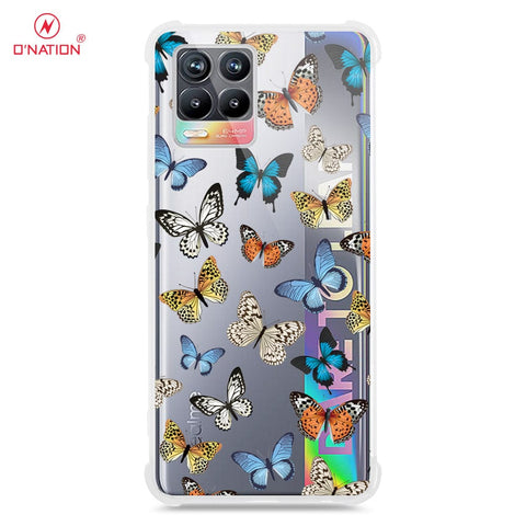 Realme 8 Cover - O'Nation Butterfly Dreams Series - 9 Designs - Clear Phone Case - Soft Silicon Borders