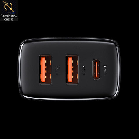 Baseus Compact Quick Charger 2U+C 30W - Black