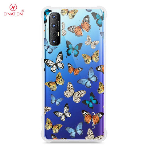 Oppo Reno 3 Pro Cover - O'Nation Butterfly Dreams Series - 9 Designs - Clear Phone Case - Soft Silicon Borders