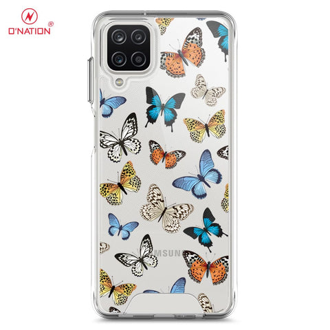 Samsung Galaxy A12 Cover - O'Nation Butterfly Dreams Series - 9 Designs - Clear Phone Case - Soft Silicon Borders