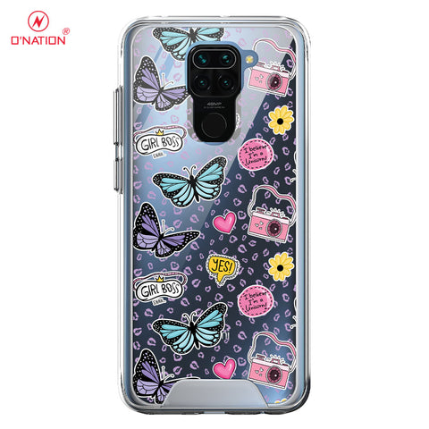 Xiaomi Redmi Note 9 Cover - O'Nation Butterfly Dreams Series - 9 Designs - Clear Phone Case - Soft Silicon Bordersx