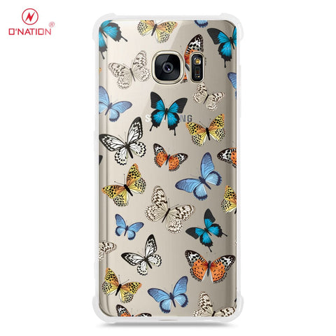 Samsung Galaxy S7 Edge Cover - O'Nation Butterfly Dreams Series - 9 Designs - Clear Phone Case - Soft Silicon Borders