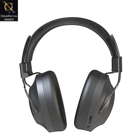 Black - NIA WH700 Over Ear Headsets Wireless Stereo Bluetooth Headphones Bluetooth with mic super sound