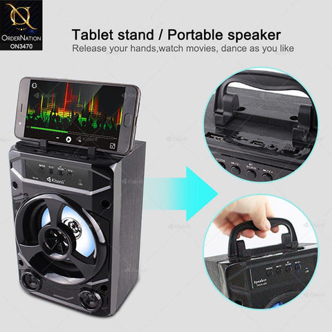 Black - Kisonli KK-02 Wireless Bluetooth speaker Phone Holder