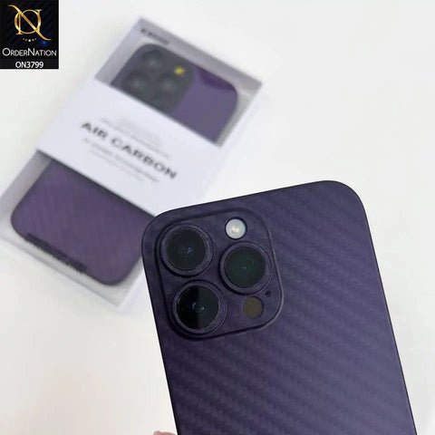 iPhone 14 Pro Max Cover - Deep Purple - KZ-DOO Carbon Fiber Ultra Thin Protective Case