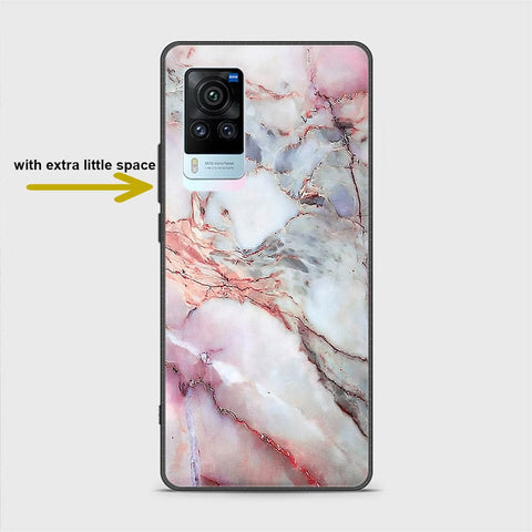 Vivo X60 Pro Cover - Colorful Marble Series - HQ Ultra Shine Premium Infinity Glass Soft Silicon Borders Case