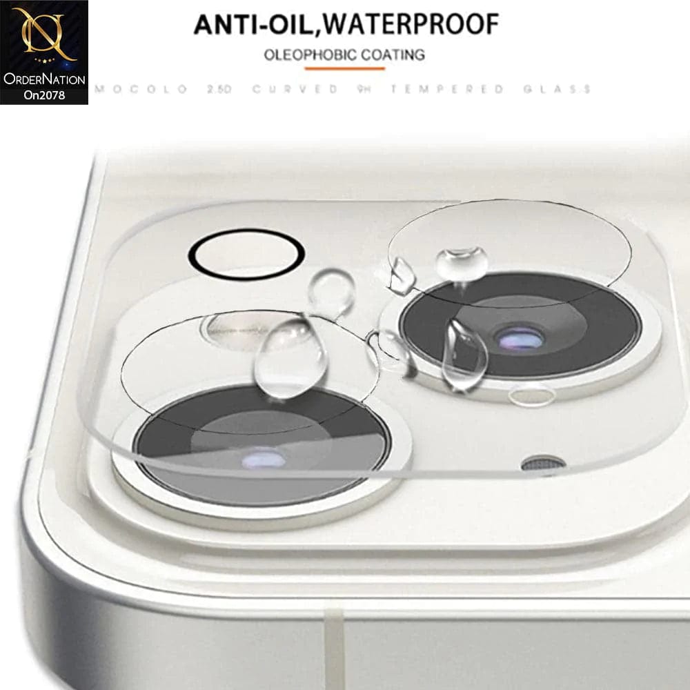 iPhone 14 Camera Protector - Transparent - 3D Film 9H Glass Color Camera Lens Protector