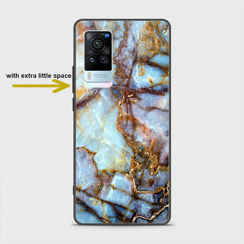 Vivo X60 Pro Cover - Colorful Marble Series - HQ Ultra Shine Premium Infinity Glass Soft Silicon Borders Case