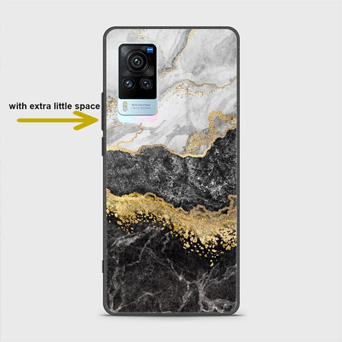 Vivo X60 Pro Cover - Colorful Marble Series - HQ Ultra Shine Premium Infinity Glass Soft Silicon Borders Case