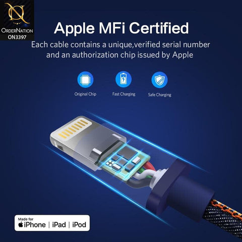 Black - 1M - Lightning - Remax PD-B47I ightning Wing Series Fast Charging Cable