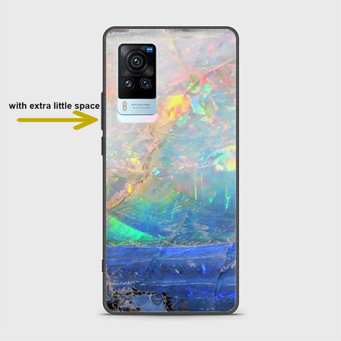 Vivo X60 Pro Cover - Colorful Marble Series - HQ Ultra Shine Premium Infinity Glass Soft Silicon Borders Case