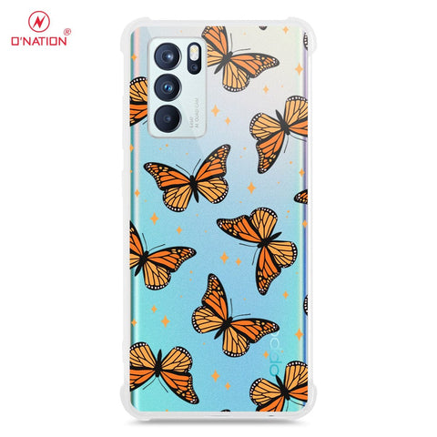 Oppo Reno 6 Pro 5G Cover - O'Nation Butterfly Dreams Series - 9 Designs - Clear Phone Case - Soft Silicon Borders