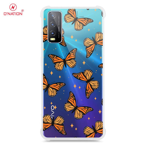 Vivo Y20i Cover - O'Nation Butterfly Dreams Series - 9 Designs - Clear Phone Case - Soft Silicon Borders