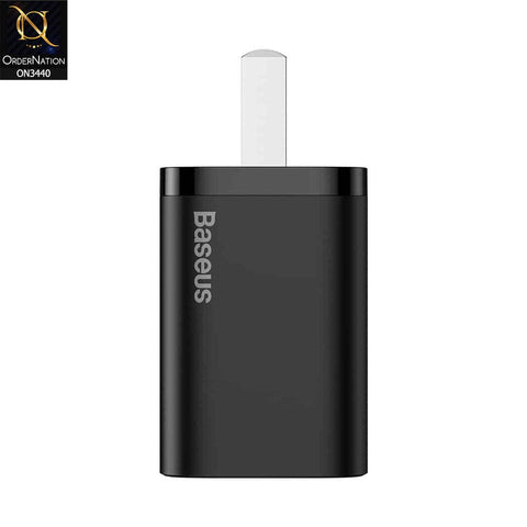 Black - Baseus Super SI Quick Charger 1C 30W Type-C (Cable not Included)